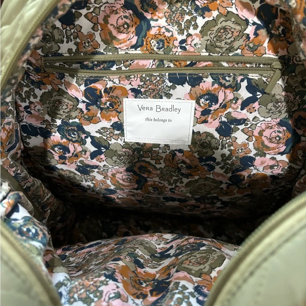 Vera Bradley backpack! Light army green color! - Picture 5 of 11